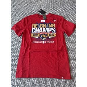 NEW MENS Florida Panthers 2024-2025 NHL Stanley Cup Champions Reign On SHRT‎ SM